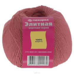 Пряжа для вязания Пехорка "Элитная", цвет: темная земляника (452), 415 м, 50 г, 10 шт