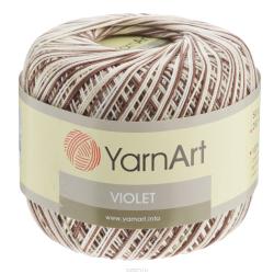 Пряжа для вязания YarnArt "Violet", цвет: коричневый, белый (3193), 282 м, 50 г, 6 шт