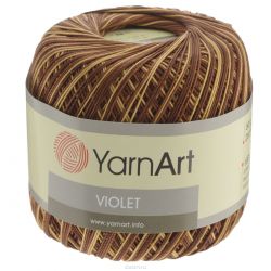 Пряжа для вязания YarnArt "Violet", цвет: коричневый, бежевый (17), 282 м, 50 г, 6 шт