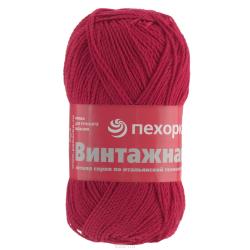Пряжа для вязания Пехорка "Винтажная", цвет: красный (06), 240 м, 100 г, 5 шт