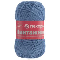 Пряжа для вязания Пехорка "Винтажная", цвет: джинсовый (256), 240 м, 100 г, 5 шт