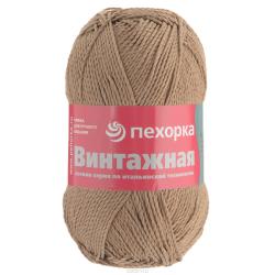 Пряжа для вязания Пехорка "Винтажная", цвет: темно-бежевый (165), 240 м, 100 г, 5 шт