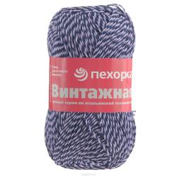 Пряжа для вязания Пехорка "Винтажная", цвет: сиреневый, темно-синий (861), 240 м, 100 г, 5 шт
