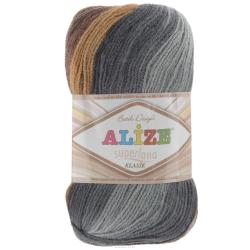 Пряжа для вязания Alize "Superlana Klasik Pastel Batik", цвет: бежевый, коричневый, серый (3356), 100 г, 280 м, 5 шт