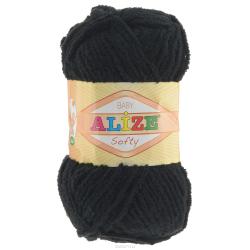 Пряжа для вязания Alize "Softy", цвет: черный (60), 115 м, 50 г, 5 шт