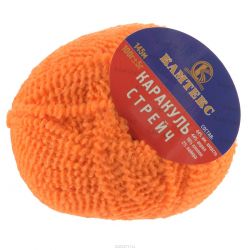 Пряжа для вязания Камтекс "Каракуль стрейч", цвет: оранжевый (035), 145 м, 100 г, 10 шт