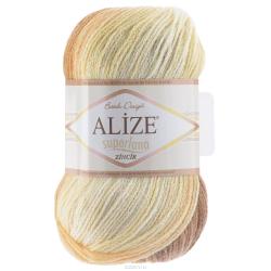 Пряжа для вязания Alize "Superlana Zincir Batik", цвет: бежевый (3050), 280 м, 100 г, 5 шт