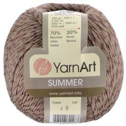 Пряжа для вязания YarnArt "Summer", цвет: коричневый (49), 350 м, 100 г, 4 шт