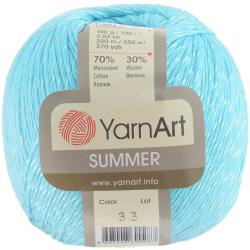 Пряжа для вязания YarnArt "Summer", цвет: бирюза (33), 350 м, 100 г, 4 шт