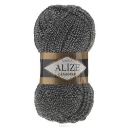 Пряжа для вязания Alize "Lanagold", цвет: черный, светло-серый (601), 240 м, 100 г, 5 шт
