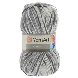 Пряжа для вязания YarnArt "Rainbow", цвет: белый, светло-серый, серый (1958), 310 м, 100 г, 5 шт