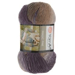 Пряжа для вязания YarnArt "Magic Fine", цвет: серый, фиолетовый, бежевый (551), 300 м, 100 г, 5 шт