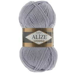 Пряжа для вязания Alize "Lanagold", цвет: серо-сиреневый (200), 240 м, 100 г, 5 шт