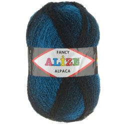 Пряжа для вязания Alize "Rainbow Alpaca Fancy", цвет: синий, черный (1322), 875 м, 350 г