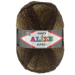 Пряжа для вязания Alize "Rainbow Alpaca Fancy", цвет: коричневый, светло-коричневый (1010), 875 м, 350 г