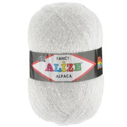 Пряжа для вязания Alize "Rainbow Alpaca Fancy", цвет: белый (55), 875 м, 350 г