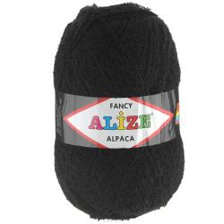 Пряжа для вязания Alize "Rainbow Alpaca Fancy", цвет: черный (60), 875 м, 350 г