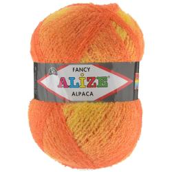 Пряжа для вязания Alize "Rainbow Alpaca Fancy", цвет: желтый, оранжевый (1320), 875 м, 350 г