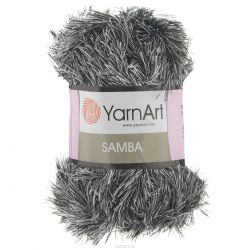 Пряжа для вязания YarnArt "Samba", цвет: черный, белый (К-64), 150 м, 100 г, 5 шт