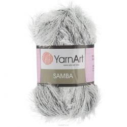 Пряжа для вязания YarnArt "Samba", цвет: белый, черный (А-64), 150 м, 100 г, 5 шт
