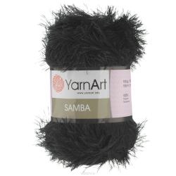 Пряжа для вязания YarnArt "Samba", цвет: черный (02), 150 м, 100 г, 5 шт