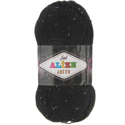 Пряжа для вязания Alize "Sal Abiye", цвет: черный (60), 410 м, 100 г, 5 шт