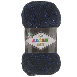 Пряжа для вязания Alize "Sal Abiye", цвет: черный, синий (60-14), 410 м, 100 г, 5 шт