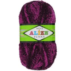 Пряжа для вязания Alize "Wool Funny", цвет: фуксия, фиолетовый (1311), 170 м, 100 г, 5 шт