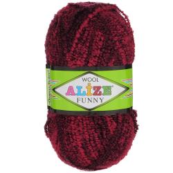 Пряжа для вязания Alize "Wool Funny", цвет: красный, бордовый (1050), 170 м, 100 г, 5 шт