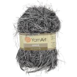Пряжа для вязания YarnArt "Jungle", цвет: черный, белый (13), 60 м, 50 г, 10 шт