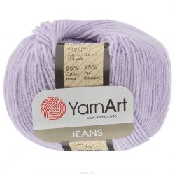 Пряжа для вязания YarnArt "Jeans", цвет: сиреневый (19), 160 м, 50 г, 10 шт