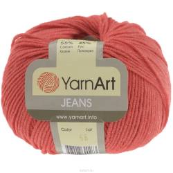 Пряжа для вязания YarnArt "Jeans", цвет: красный (56), 160 м, 50 г, 10 шт