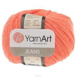 Пряжа для вязания YarnArt "Jeans", цвет: оранжевый (61), 160 м, 50 г, 10 шт