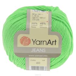 Пряжа для вязания YarnArt "Jeans", цвет: салатовый (60), 160 м, 50 г, 10 шт