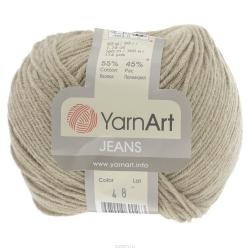 Пряжа для вязания YarnArt "Jeans", цвет: светло-серый (48), 160 м, 50 г, 10 шт