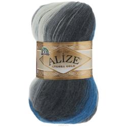 Пряжа для вязания Alize "Angora Gold Batik", цвет: белый, серый, голубой (4200), 550 м, 100 г, 5 шт