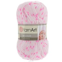 Пряжа для вязания YarnArt "Baby Сolor", цвет: белый, розовый (5113), 150 м, 50 г, 5 шт