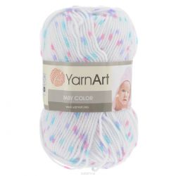 Пряжа для вязания YarnArt "Baby Сolor", цвет: белый, розовый, голубой (112), 150 м, 50 г, 5 шт