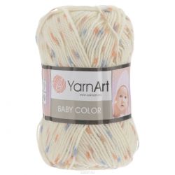 Пряжа для вязания YarnArt "Baby Сolor", цвет: белый, оранжевый, синий (0268), 150 м, 50 г, 5 шт