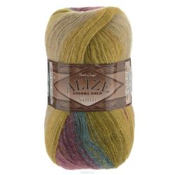 Пряжа для вязания Alize "Angora Gold Batik. Simli", цвет: болотный, фуксия, бежевый (4341), 500 м, 100 г, 5 шт