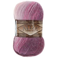 Пряжа для вязания Alize "Angora Gold Batik. Simli", цвет: розовый, малиновый, бордовый (1895), 500 м, 100 г, 5 шт