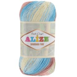 Пряжа для вязания Alize "Bamboo Fine", цвет: синий, бежевый, коричневый (3257), 440 м, 100 г, 5 шт