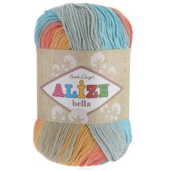 Пряжа для вязания Alize "Bella batik", цвет: серый, голубой, красный (4593), 180 м, 50 г, 5 шт