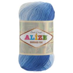 Пряжа для вязания Alize "Bamboo Fine", цвет: белый, синий, голубой (1833), 440 м, 100 г, 5 шт