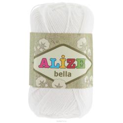 Пряжа для вязания Alize "Bella", цвет: белый (55), 180 м, 50 г, 5 шт