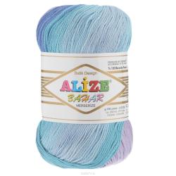 Пряжа для вязания Alize "Bahar Batik", цвет: голубой, синий, сиреневый (3673), 260 м, 100 г, 5 шт