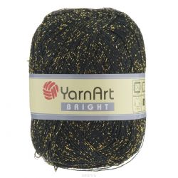 Пряжа для вязания YarnArt "Bright", цвет: черный, золотой (105), 340 м, 90 г, 6 шт