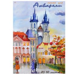 Папка для акварели "Prof Press", 10 листов, формат А3. 10-6750
