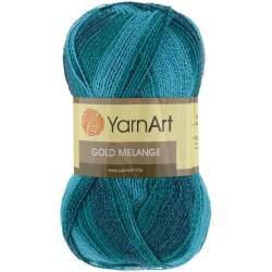 Пряжа для вязания YarnArt "Gold Melange", цвет: голубой, бирюзовый, серый (9508), 400 м, 100 г, 5 шт