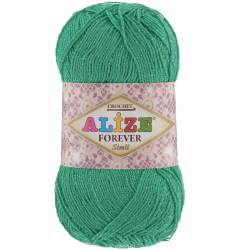 Пряжа для вязания Alize "Forever simli", цвет: нефритовый (610), 280 м, 50 г, 5 шт